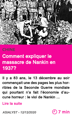 Societe comment expliquer le massacre de nankin en 1937