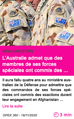 Societe l australie admet que des membres de ses forces spe ciales ont commis des exactions en afghanistan 1
