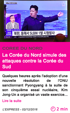 Societe la coree du nord simule des attaques contre la coree du sud