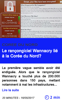 Technologie le rancongiciel wannacry lie a la coree du nord